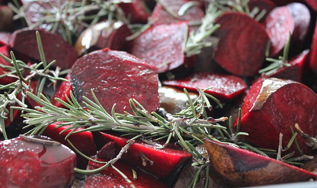 beetroot cooked with rosemary