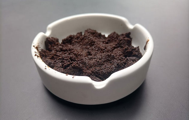 leftover coffee grounds